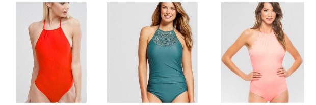 Class to Night Out: Halter One-Piece Swimsuit