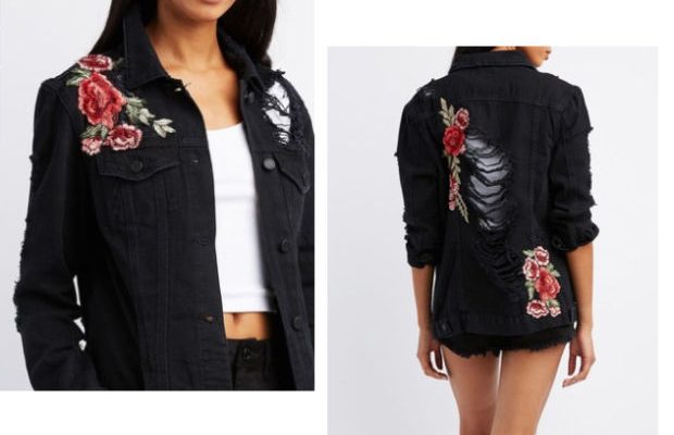 Fabulous Find of the Week: Charlotte Russe Embroidered Destroyed Denim Jacket