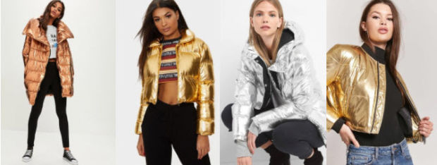 Class to Night Out: Metallic Puffer Jacket