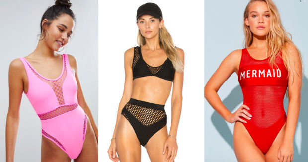 Would You Wear… a Fishnet Paneled Swimsuit?