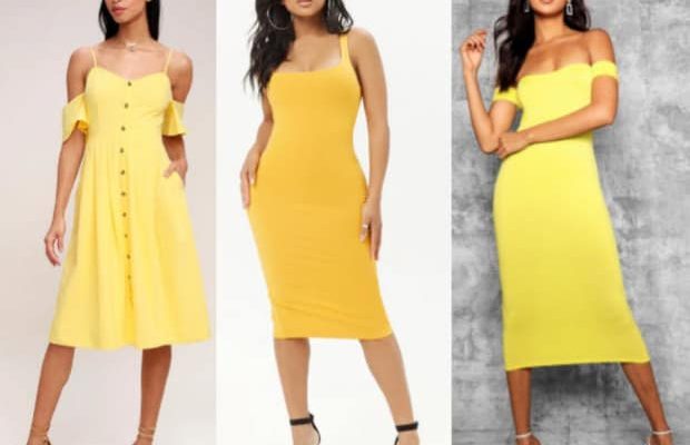 Class to Night Out: Yellow Midi Dress